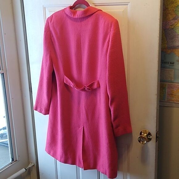 Dress Barn Women's soft Pink Dress Coat Front Pockets Buttons Cottagecore - Picture 3 of 6
